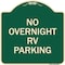 Signmission No Overnight RV Parking Heavy-Gauge Aluminum Architectural Sign, 18" x 18", G-1818-23824 A-DES-G-1818-23824 - alternate 1